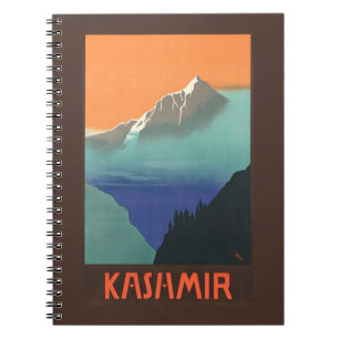India (Kashmir) Travel Poster notebook
