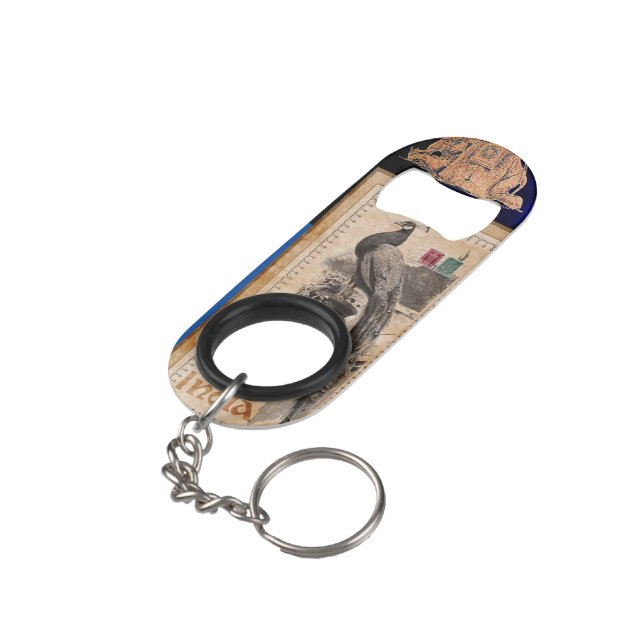 "India" Keychain Bottle Opener (Back Angled)