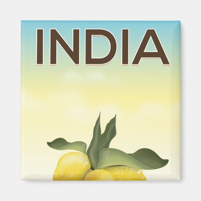 India Lemon travel poster Magnet (Front)