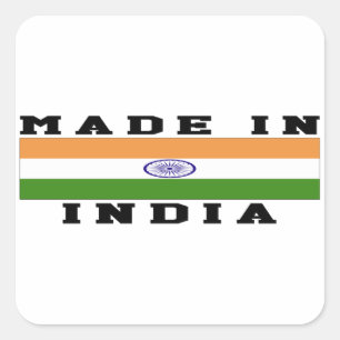 India Made In Designs Square Sticker