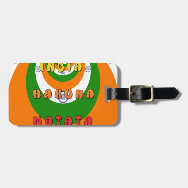 INDIA MATATA HAKUNA LUGGAGE TAG (Front Horizontal)