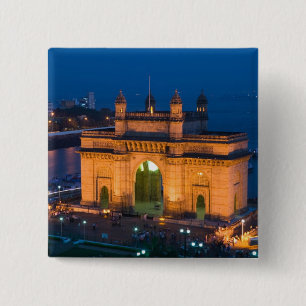 INDIA, Mumbai (Bombay): Gateway of India / 2 Inch Square Button