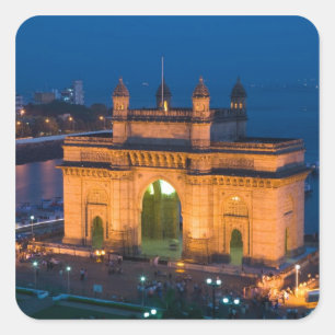 INDIA, Mumbai (Bombay): Gateway of India / Square Sticker