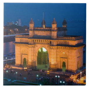 INDIA, Mumbai (Bombay): Gateway of India / Tile