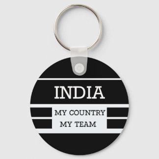India My Country My Team Concept Keychain
