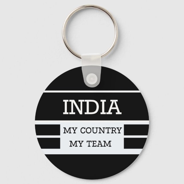 India My Country My Team Concept Keychain (Front)
