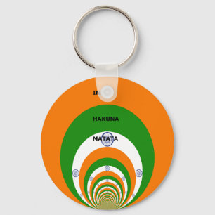 India National Flag Colours Design. Hakuna Matata Keychain