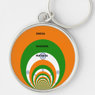 India National Flag Colours Design. Hakuna Matata Keychain