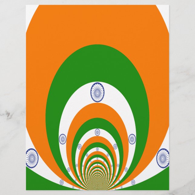 India National Flag Colours Kaleidoscope (Front)