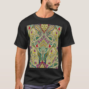 India paisley pattern, bohemian border. T-Shirt