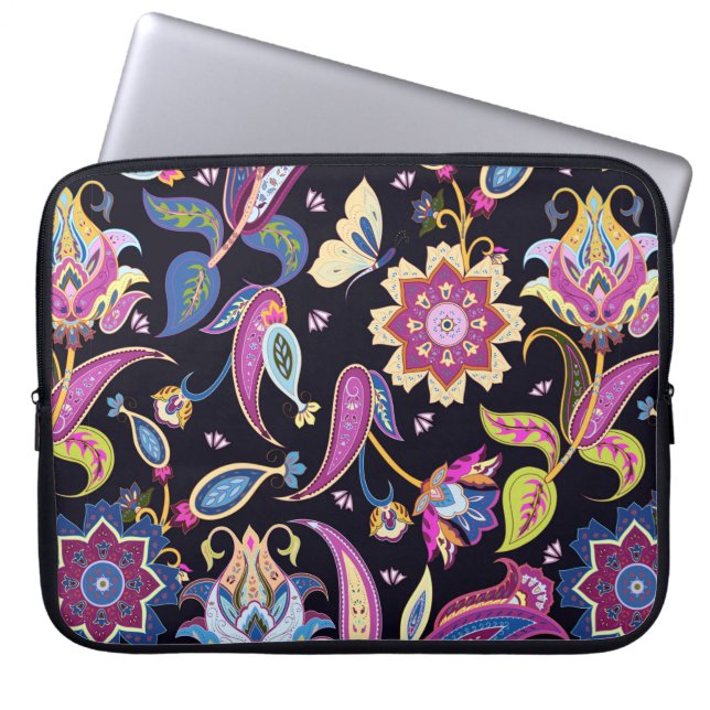 India paisley pattern laptop sleeve (Front)