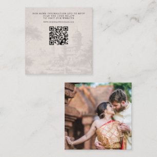 India Passport Wedding QR Enclosure Card