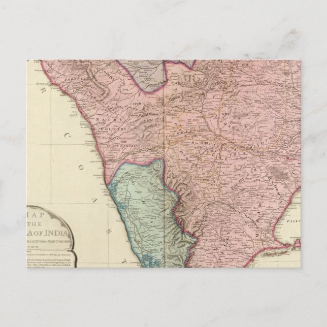 India peninsula South Postcard (Front)