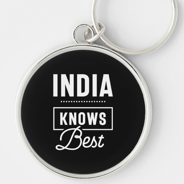 India Personalized Name Birthday Gift Keychain (Front)