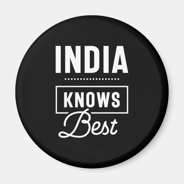 India Personalized Name Birthday Gift Magnet (Front)