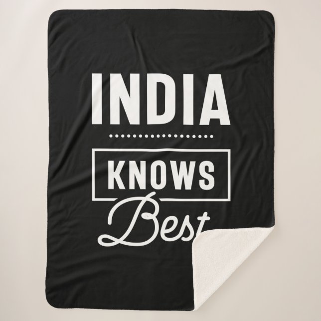 India Personalized Name Birthday Gift Sherpa Blanket (Front)