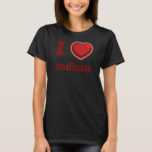 India Pride I Love Indian Big Heart Design T-Shirt