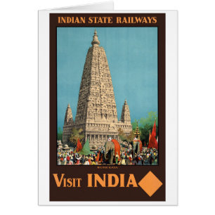 India Railways Vintage Travel Poster Restored