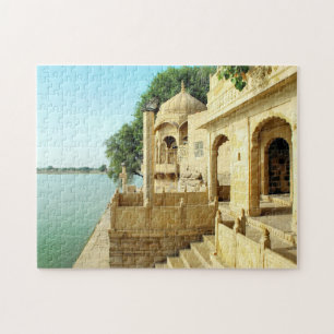 India Rajastan Temple lake . Jigsaw Puzzle