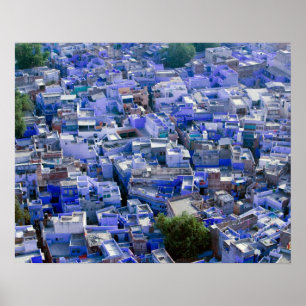 INDIA, Rajasthan, Jodhpur: Blue City of Jodhpur Poster