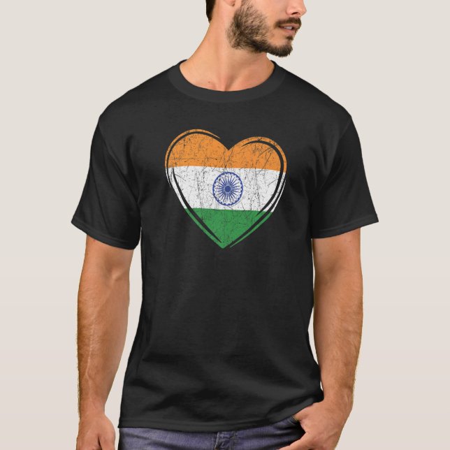 India Republic Day Hindustani Indian Flag  2 T-Shirt (Front)