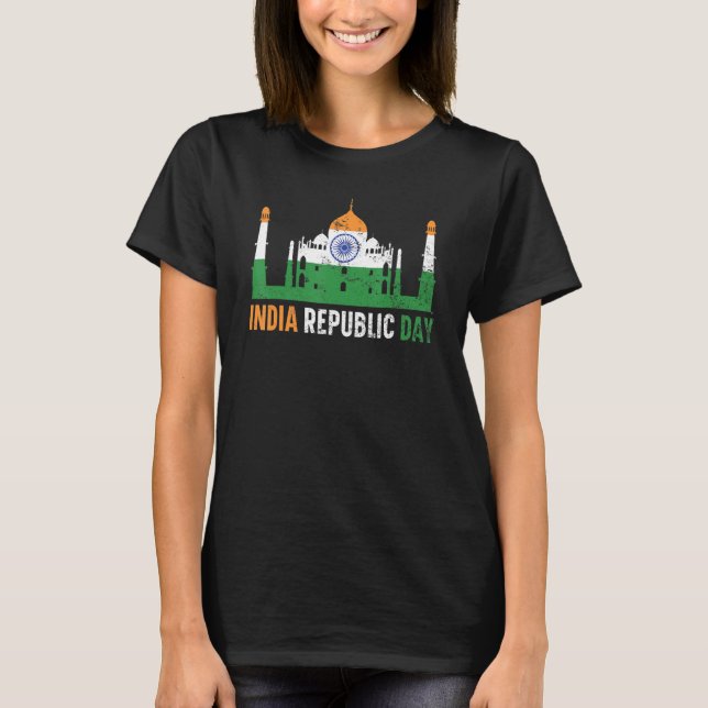 India Republic Day Hindustani Indian Flag 5 T-Shirt (Front)