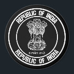 India Round Emblem Magnet<br><div class="desc">India Round Emblem</div>