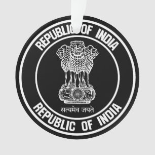 India Round Emblem Ornament