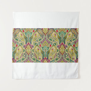 India seamless paisley pattern, decorative border. tapestry