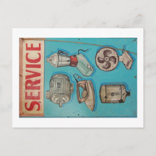 India service shop postcard