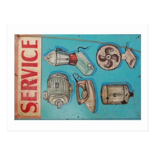 India service shop postcard