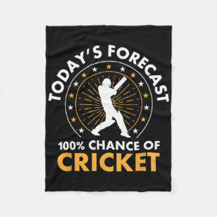 India Sport Cricket Lover Cricketer Cricket Player Fleece Blanket