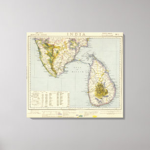 India, Sri Lanka Canvas Print