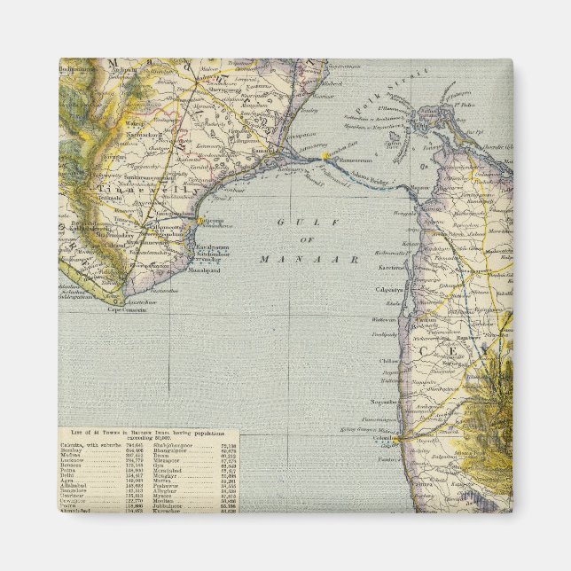 India, Sri Lanka Magnet (Front)