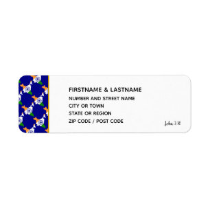 INDIA Sticker Return Address John 3:16 Label