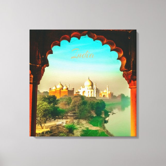 India Taj Mahal Canvas Print (Front)