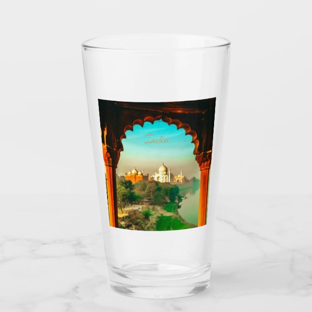 India Taj Mahal Glass (Front)