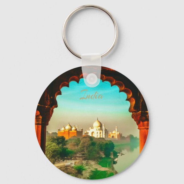 India Taj Mahal Keychain (Front)
