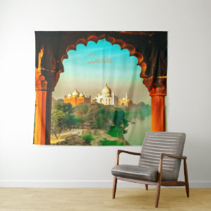 India Taj Mahal Tapestry
