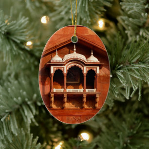 India Temple Wall Ceramic Ornament
