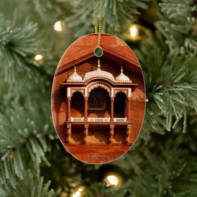 India Temple Wall Ceramic Ornament (Tree)