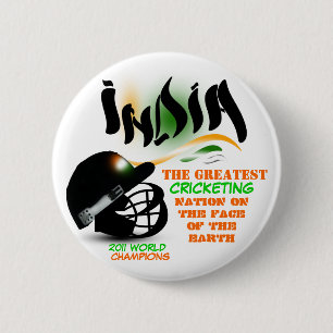 India The Greatest Cricket Nation on Earth Button