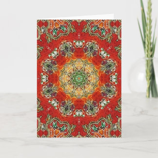 India Tile Mandala Greeting Card