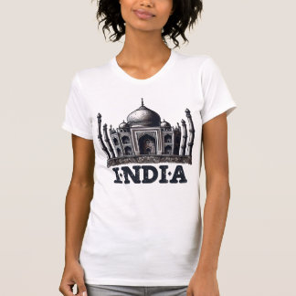 India Travel Design with Iconic Landmarks T-Shirt