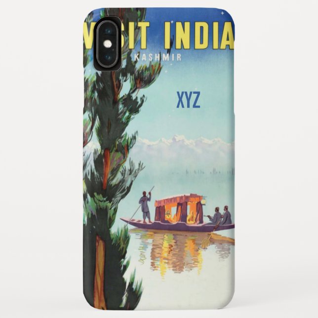 India Travel Poster custom monogram cases (Back)