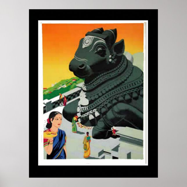 India  vintage poster Visit India (Front)