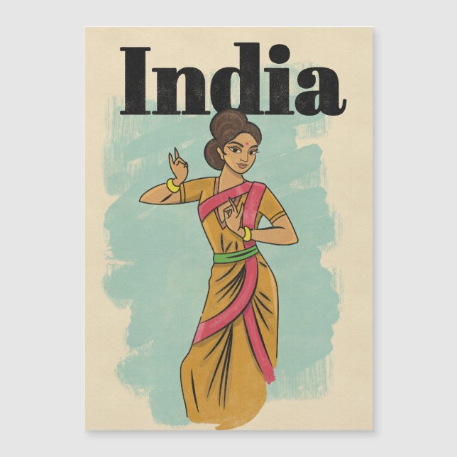 India vintage travel poster (Front)