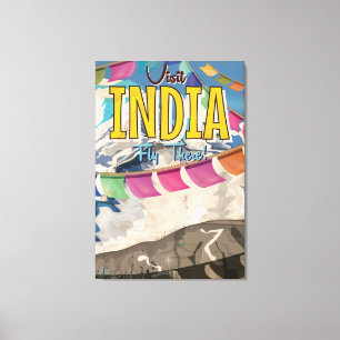 India Vintage Travel poster Canvas Print