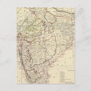 India XII Index map Postcard