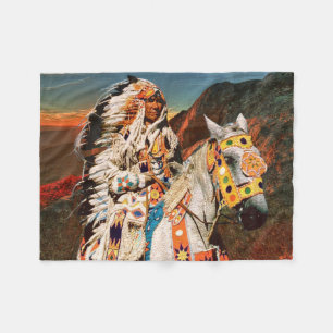 Indian 1B Fleece Blanket